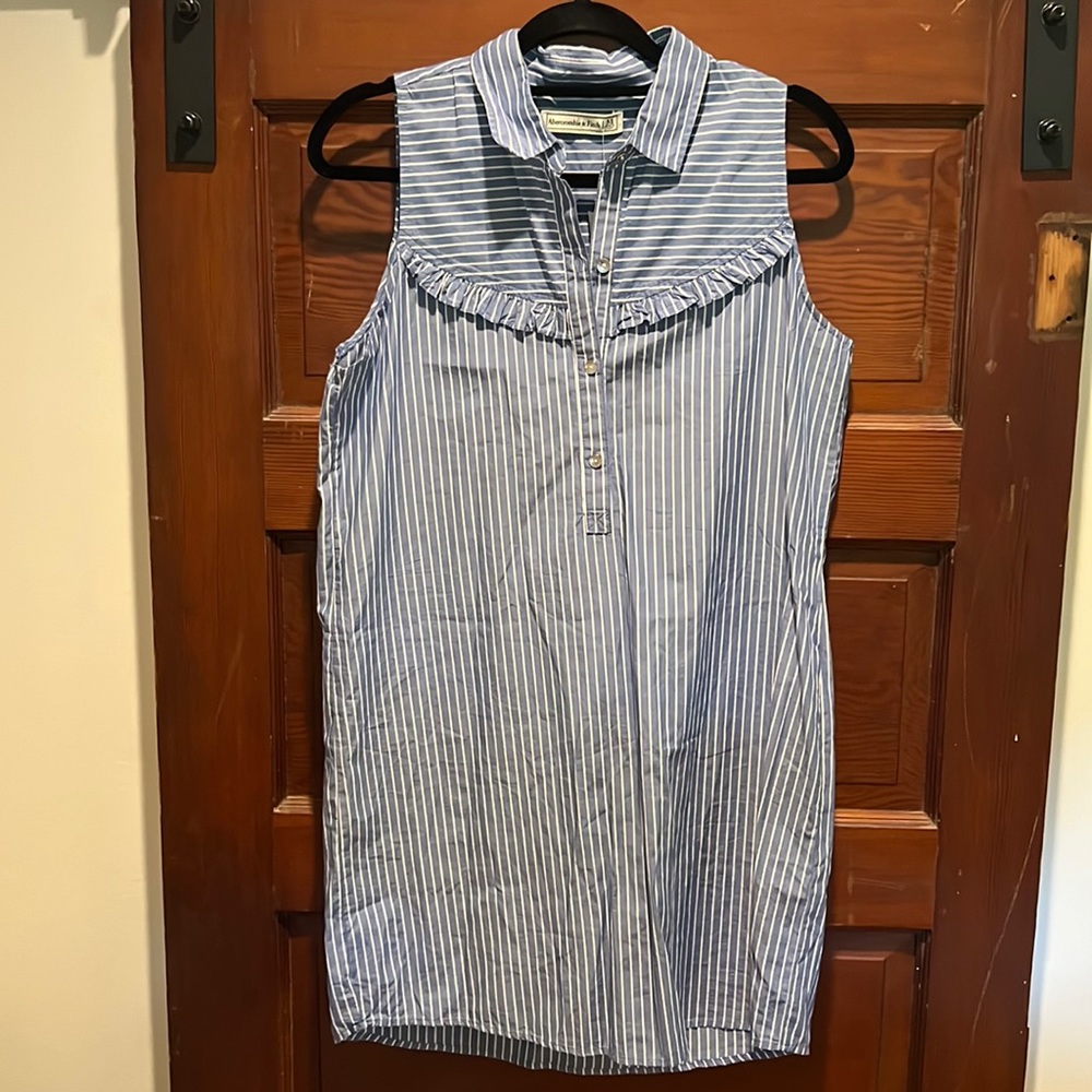 White and blue Sleeveless dress